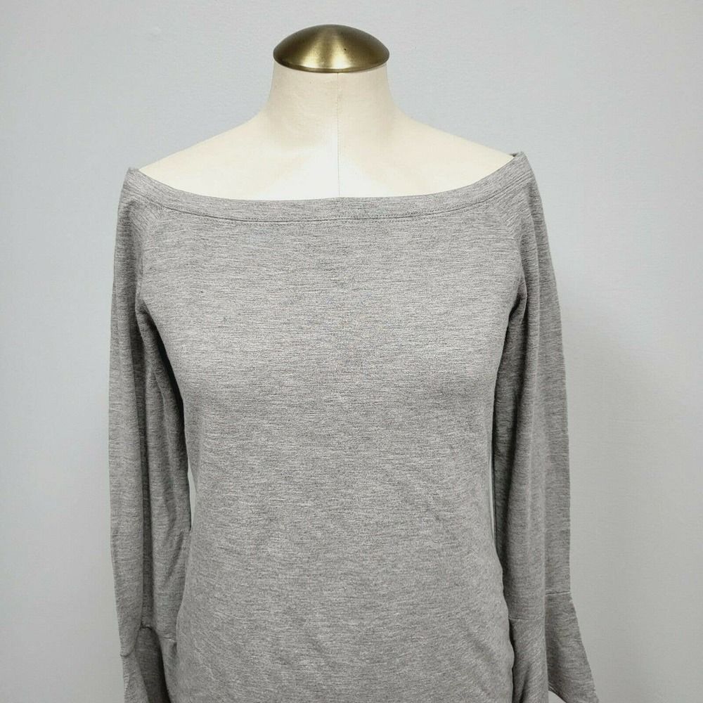 NWT CATHERINE MALANDRINO Bell Sleeve Blouse Shirt top off shoulder Size S Small - Picture 3 of 7